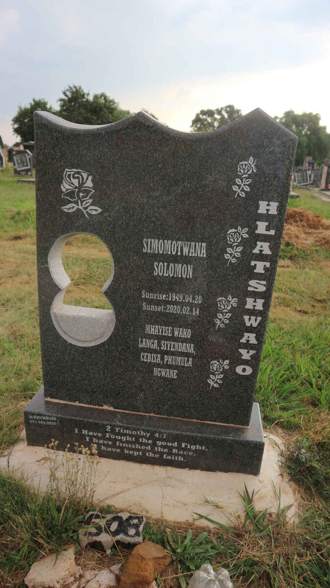 HLATSHWAYO Simomotwana Solomon 1949-2020