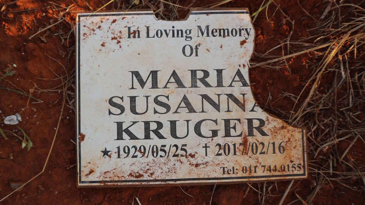 KRUGER Ammi Leo 1924-2020 :: KRUGER Maria Susanna 1929-2017