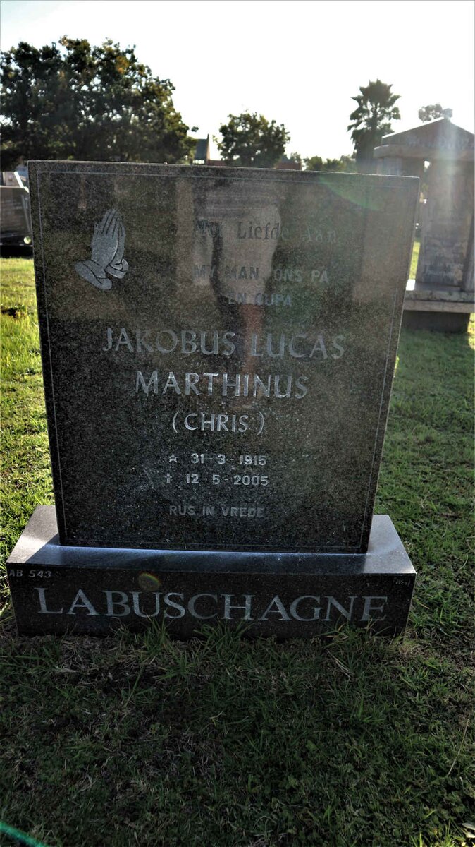 LABUSCHAGNE Jacobus Lucas Marthinus 1915-2005