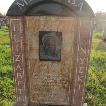 MASHABA Elizabeth Nyeki 1937-2015