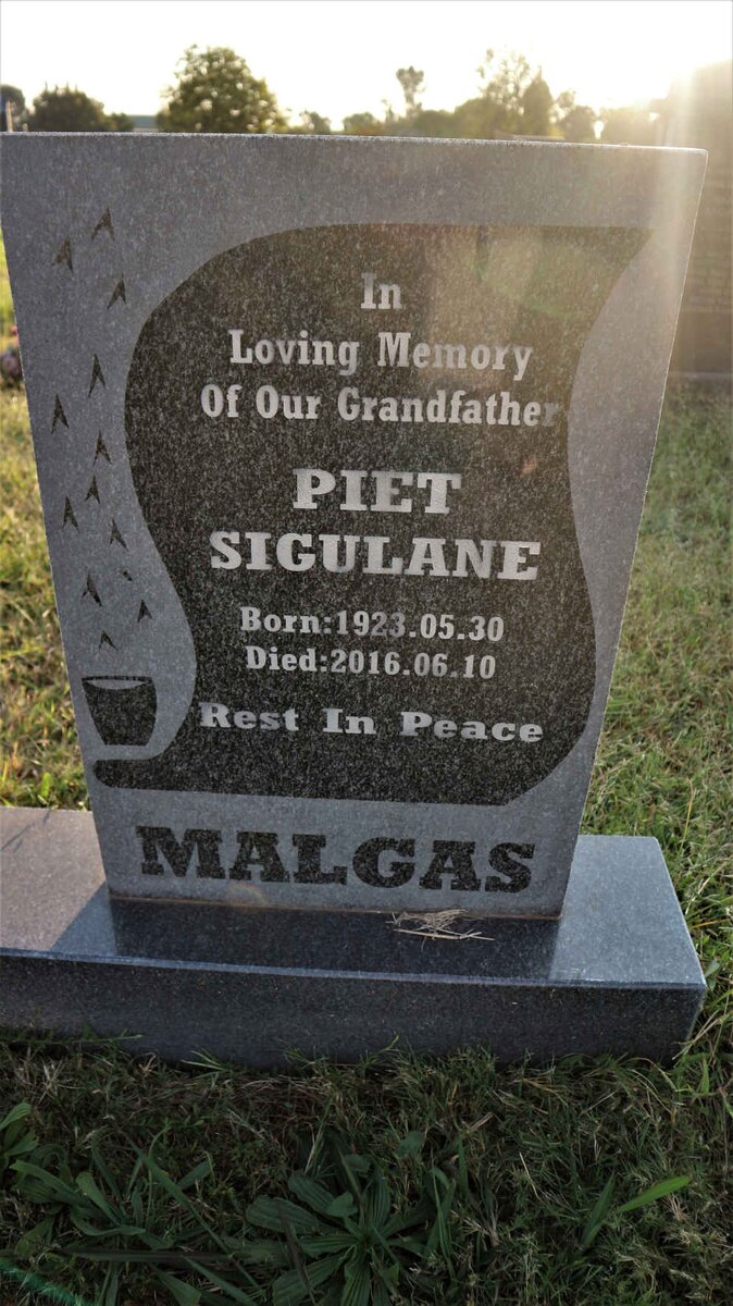 MALGAS Piet Sigulane 1923-2016