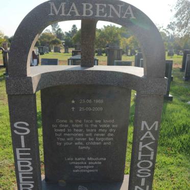 MABENA Siebert Makhosini 1969-2009