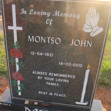 MORE Montso John 1921-2010