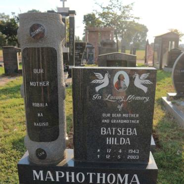 MAPHOTHOMA Batseba Hilda 1943-2003