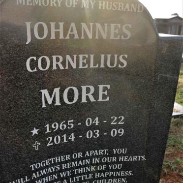MORE Johannes Cornelius 1965-2014