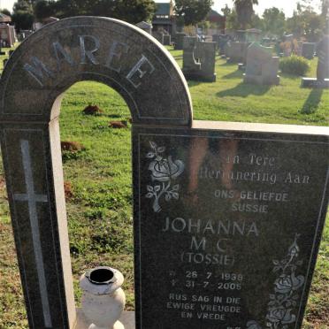 MAREE Johanna M.C. 1938-2005