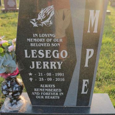 MPE Lesego Jerry 1991-2016