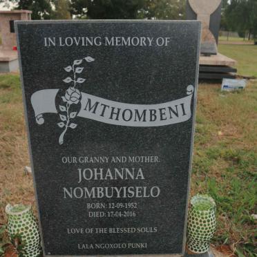 MTHOMBENI Johanna Nombuyiselo 1952-2016