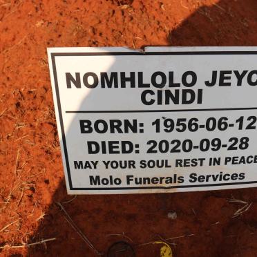 NOMHLOLO Jeyce Cindi 1956-2020