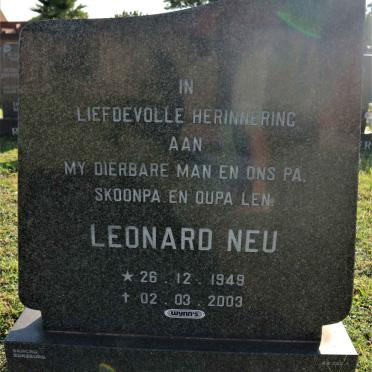 NEU Leonard 1949-2003