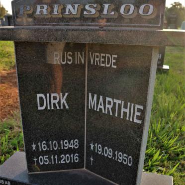 PRINSLOO Dirk 1948-2016 &amp; Marthie 1950-