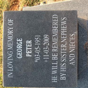 PETER George 1951-2009