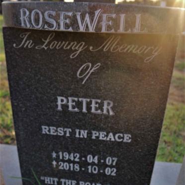 ROSEWELL Peter 1942-2018