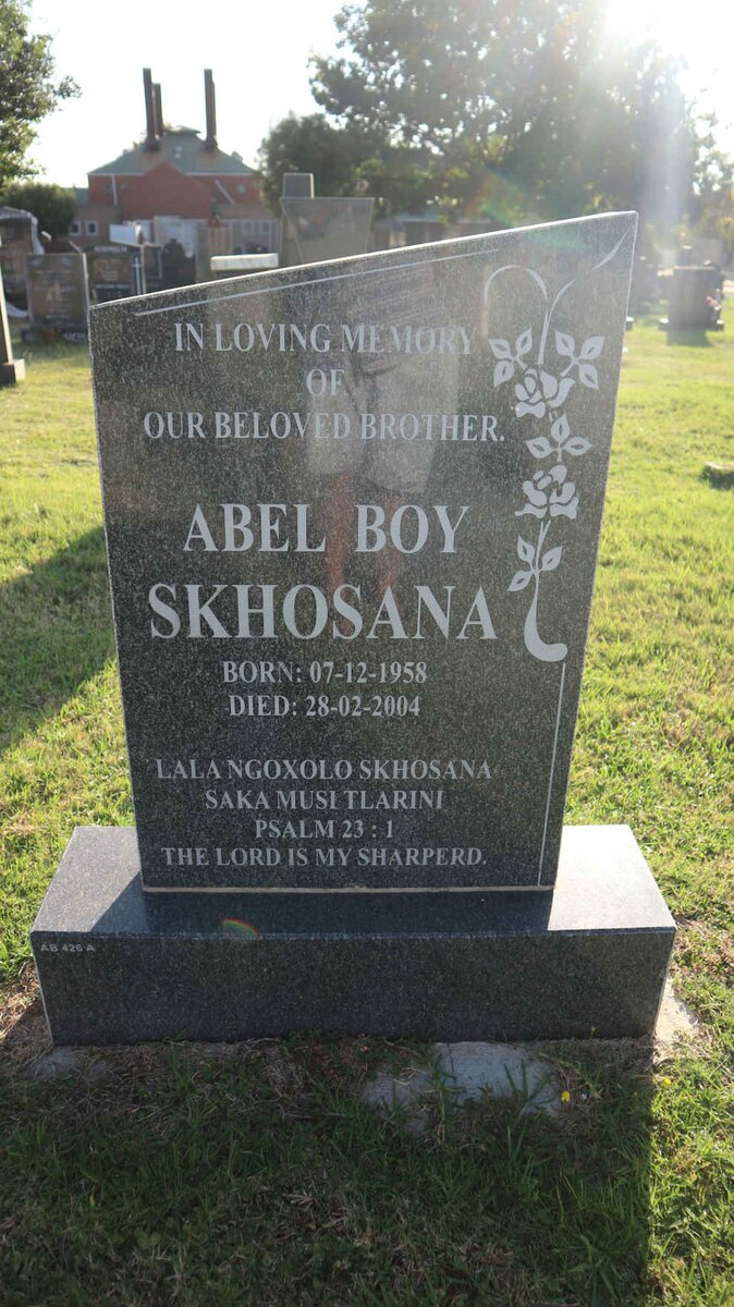 SKHOSANA Abel Boy 1958-2004