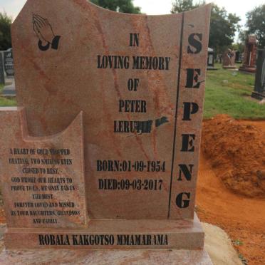 SEPENG Peter Lerutie 1954-2017