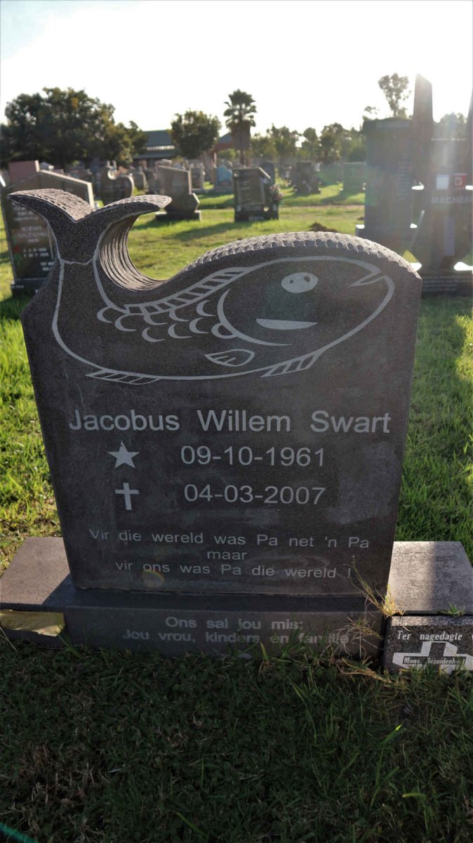 SWART Jacobus Willem 1961-2007