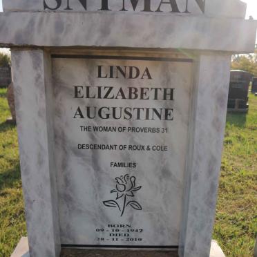 SNYMAN Linda Elizabeth Augustine 1947-2010
