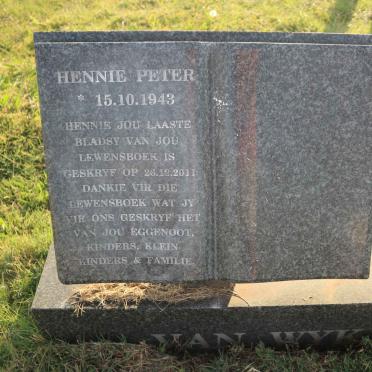 WYK Hennie Peter, van 1943-2011