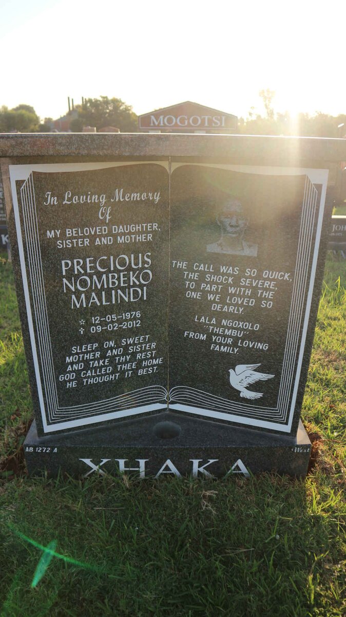 XHAKA Precious Nombeko Malindi 1976-2012