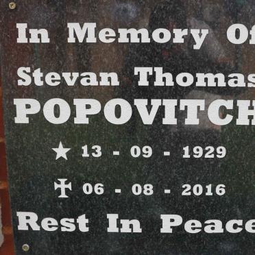 POPOVITCH Stevan Thomas 1929-2016