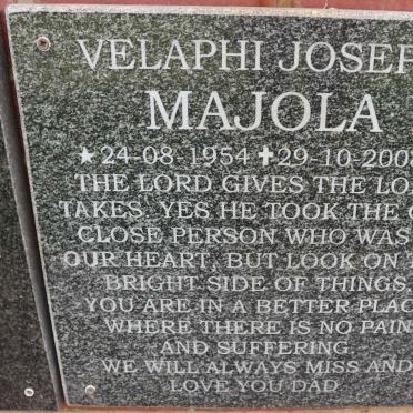 MAJOLA Velaphi Joseph 1954-2008