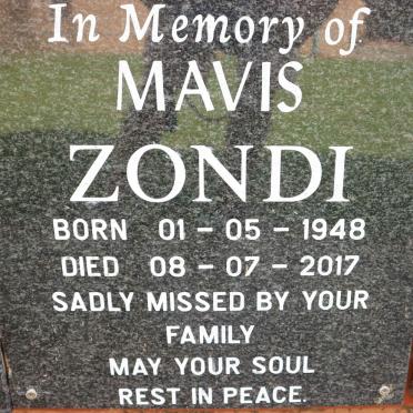 ZONDI Mavis 1948-2017