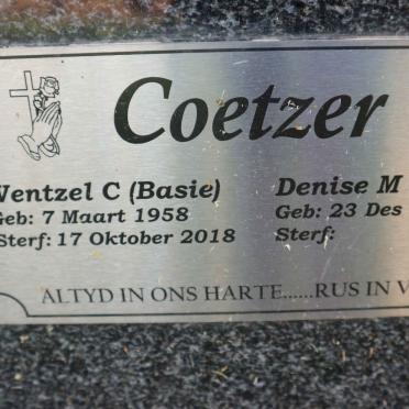 COETZER Wentzel C. 1958-2018 &amp; Denise M. 1960-