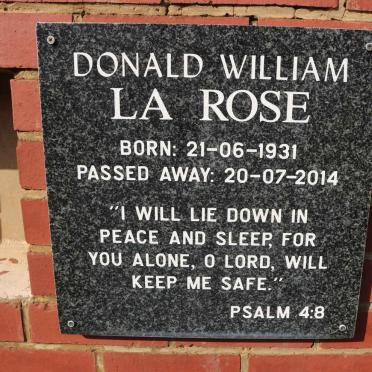 ROSE Donald William, la 1931-2014