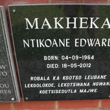 MAKHEKA Ntikoane Edward 1964-2012