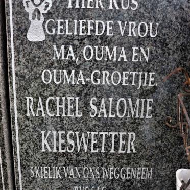 KIESWETTER Rachel Salomie 1947-2012