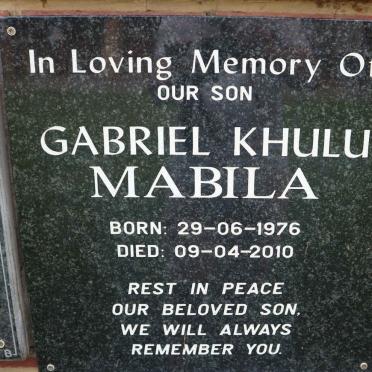 MABILA Gabriel Khulu 1976-2010