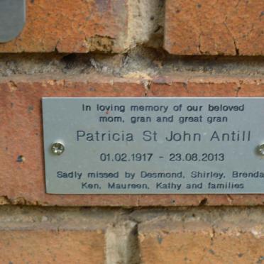 ANTILL Patricia St John 1917-2013