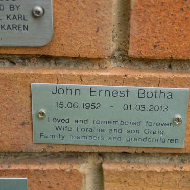 BOTHA John Ernest 1952-2013