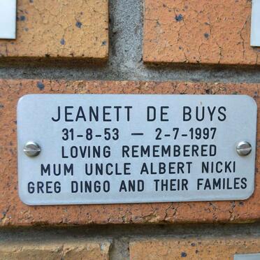 BUYS Jeanett, de 1953-1997