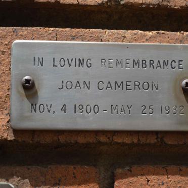 CAMERON Joan 1900-1982