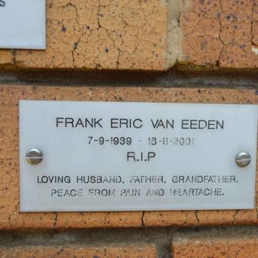 EEDEN Frank Eric, van 1939-2001