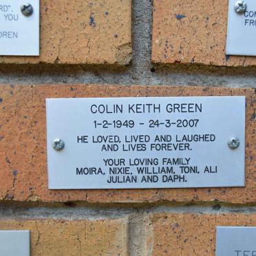 GREEN Colin Keith 1949-2007