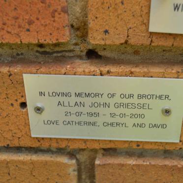 GRIESSEL Allan John 1951-2010