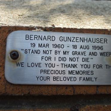 GUNZENHAUSER Bernard 1960-1996