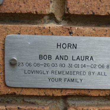 HORN Bob 1908-1980 &amp; Laura 1914-1987