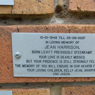HARRISON Jean previously STEENKAMP nee LEVITT 1948-2007