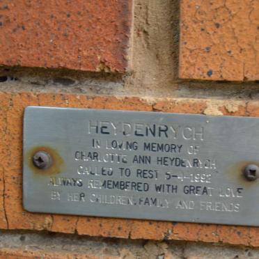 HEYDENRYCH Charlotte Ann -1992