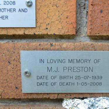 PRESTON M.J. 1939-2008