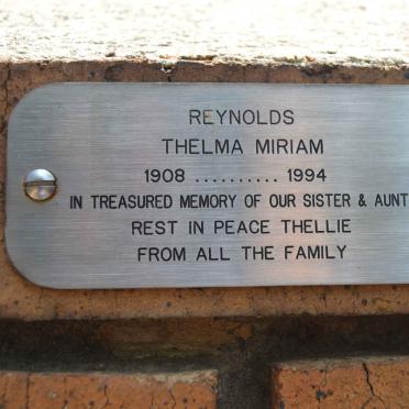 REYNOLDS Thelma Miriam 1908-1994
