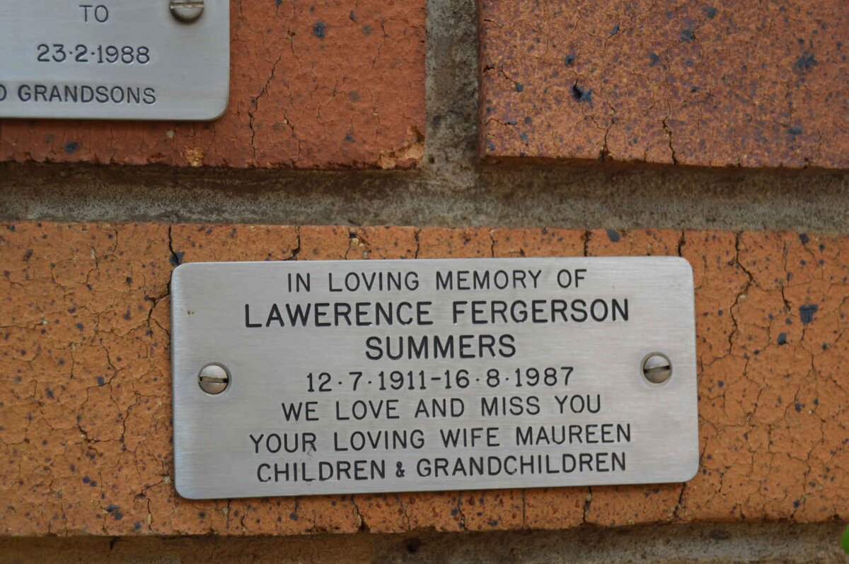 SUMMERS Lawerence Fergerson 1911-1987