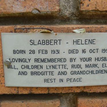 SLABBERT Helene 1931-1999