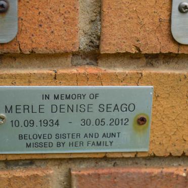 SEAGO Merle Denise 1934-2012