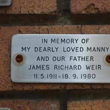 WEIR James Richard 1911-1980