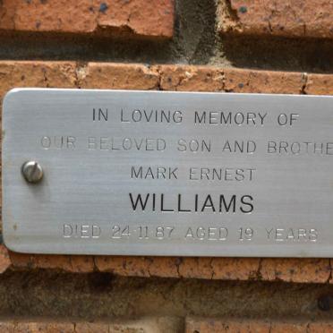 WILLIAMS Mark Ernest -1987