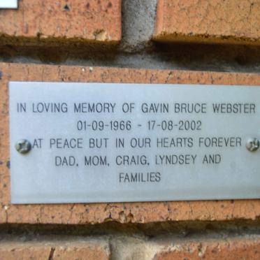 WEBSTER Gavin Bruce 1966-2002